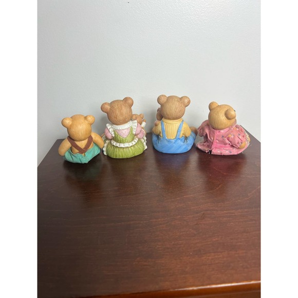 Vintage Homco set of 4 Bear figurines - Picture 2 of 9